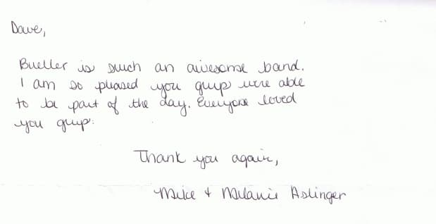 Archived Bueller testimonial, thank-you note, or event photograph 25