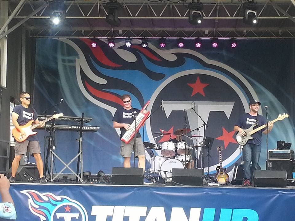 Bueller performing at a Tennessee Titans event